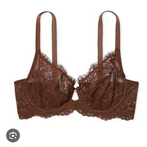 VICTORIAS SECRET Size 36DD Elegant Brown Lace Bra NEW.